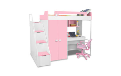 Boston Study Bunk Bed - Pink