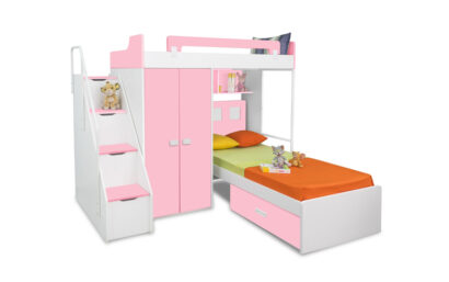 Boston Twin Bunk Bed - Pink