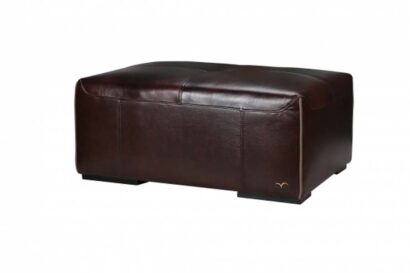 Leather pouffe