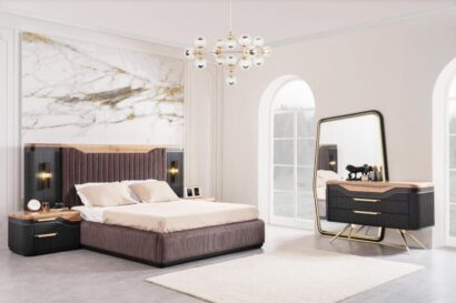 Hermes Bed With Side Tables