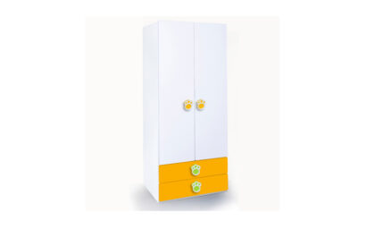 Panda Two Door Wardrobe - Yellow/Green