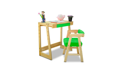 Pineworks Study Table & Chair set - Green