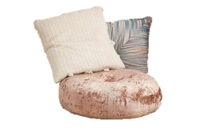 Velvet Pillow Poufs
