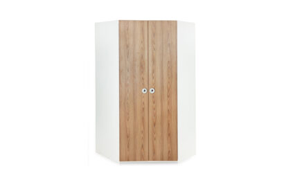 Country Collection 2 Door Corner Wardrobe - Oak