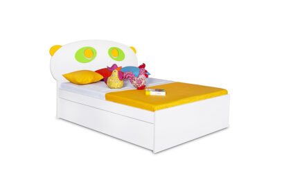 Panda Single Bed - Yellow / Green