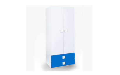 Two Door & Two Drawer Wardrobe - Blue
