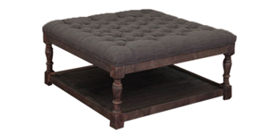 Pine Square Storage Ottoman