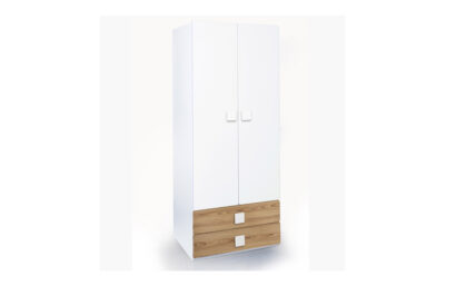 Two Door & Two Drawer Wardrobe - Oak