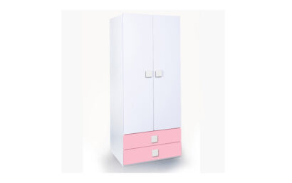 Two Door & Two Drawer Wardrobe - Pink