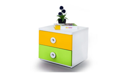 Prism Bedside Table - Yellow / Green